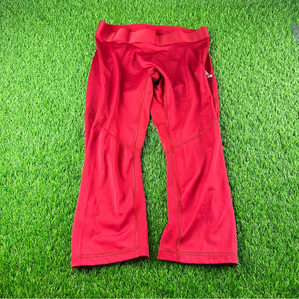 Adidas Tech Fit 3/4 Tights Pants Training Running Base Layer Crimson Red XL NWOT